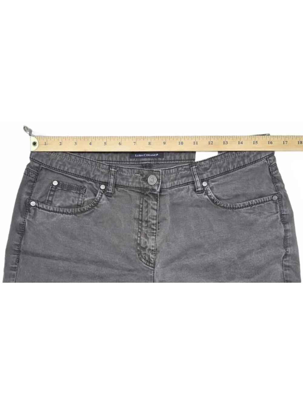 Luisa Cerano Cocoa Brown Straight Leg Jeans -Made in Italy I Size 12 Cotton 98% - Picture 8 of 11